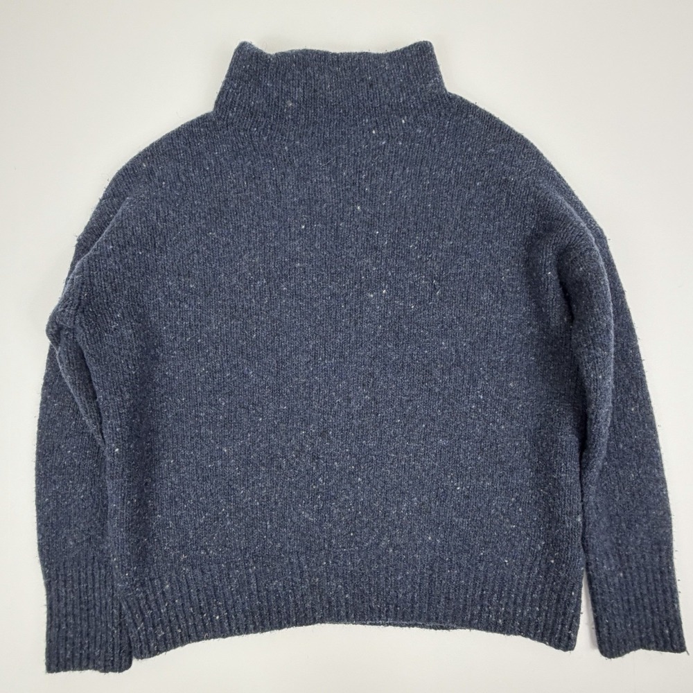 Vince XXS Blue Wool Alpaca Blend Funnel Neck Sweater Fuzzy Knit Pullover